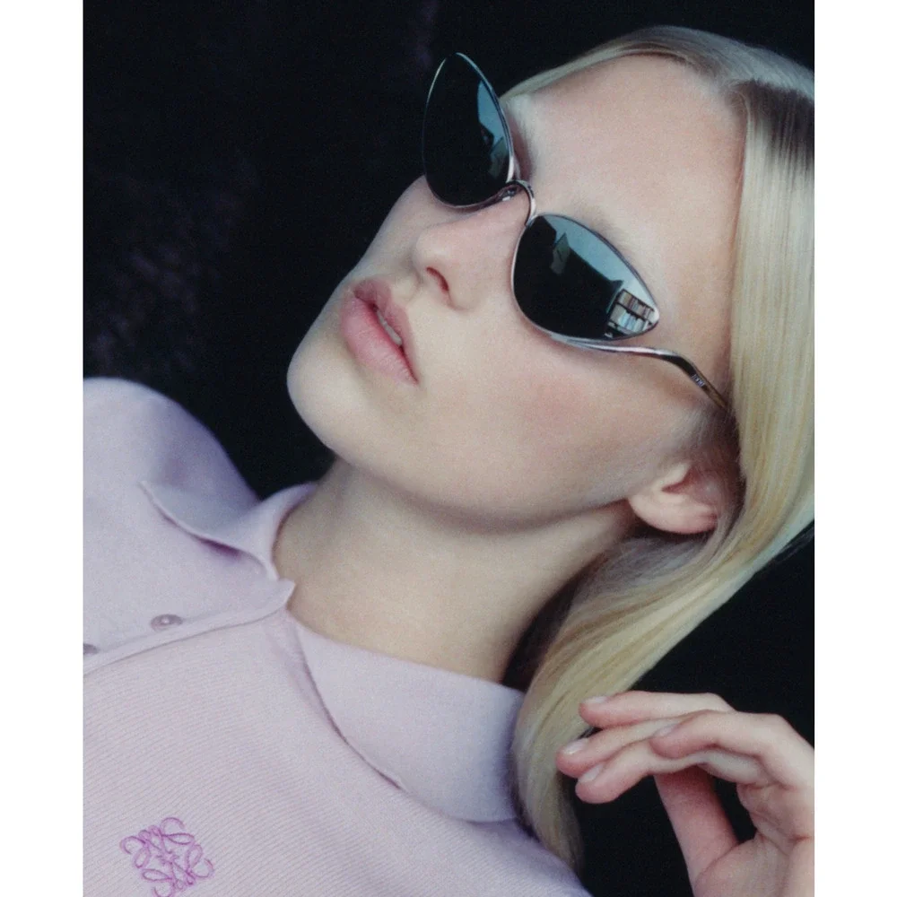 Loewe LW40179U Cat Eye Sunglasses in Gold Mirror $520